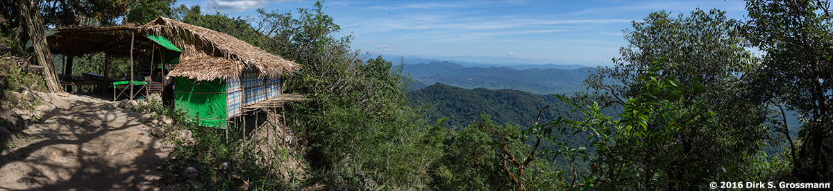 Panorama of the Mountains near the Golden Rock Pagoda